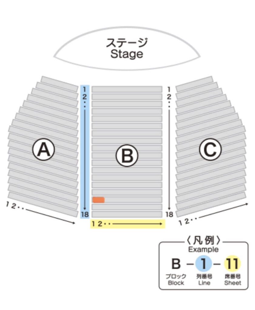ハンガーステージの座席表